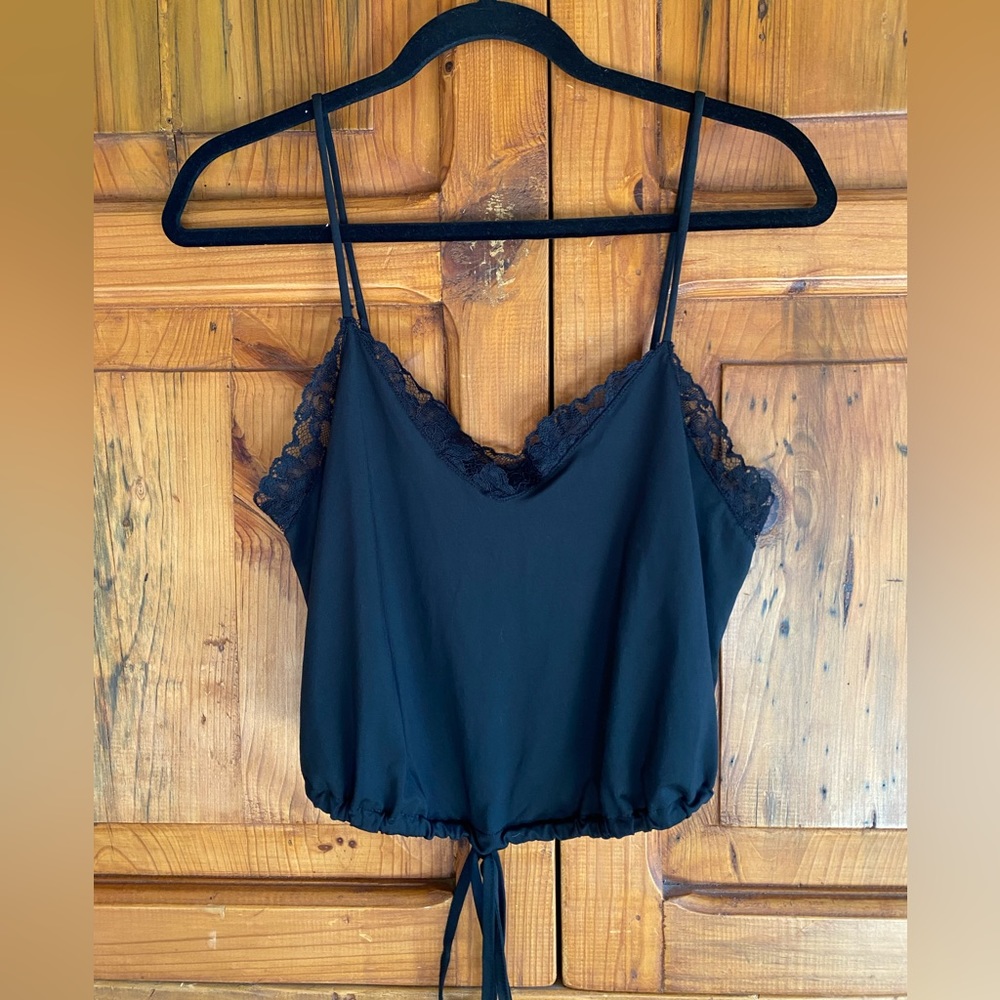 Zara- Black Lace Trimmed Camisole